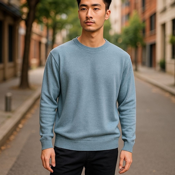 J. Crew Other - J.Crew Men's Soft Teal Crewneck Sweater